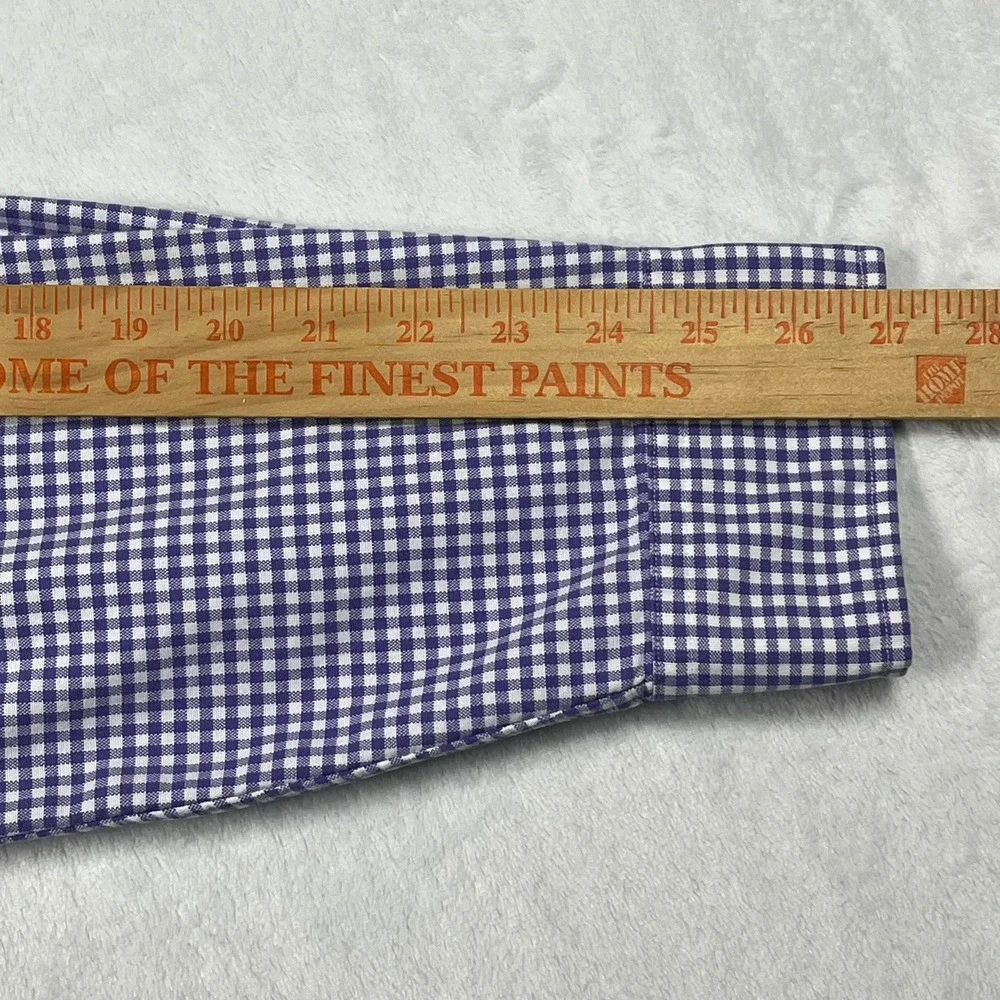 Polo Ralph Lauren Button Down Shirt Mens XXL Purple Gingham Check Preppy *Flaw